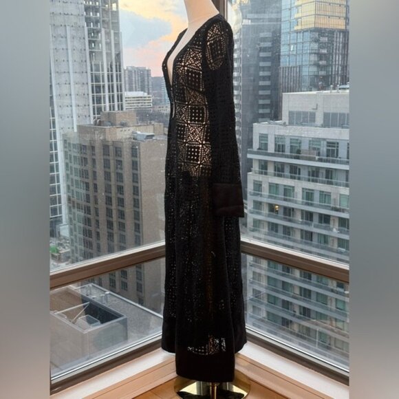 🆕 SIR THE LABEL 🧿 NWOT Rayure Long Sleeve Crochet Maxi Dress, Sz 2 US 6 - Picture 10 of 15